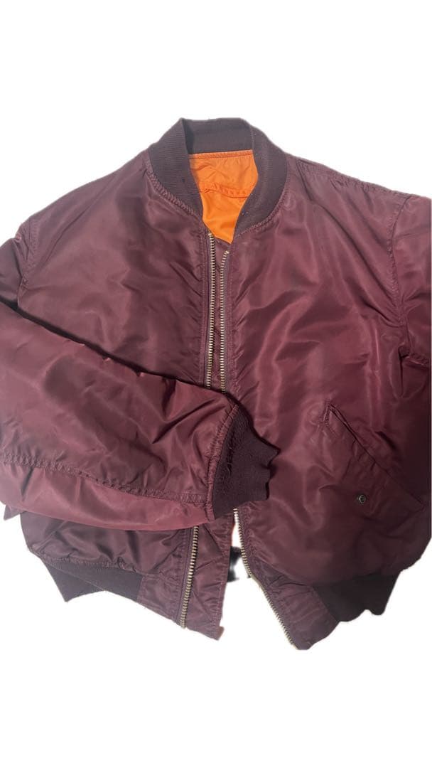 Alpha 90sバーガンディ MA-1ジャケット