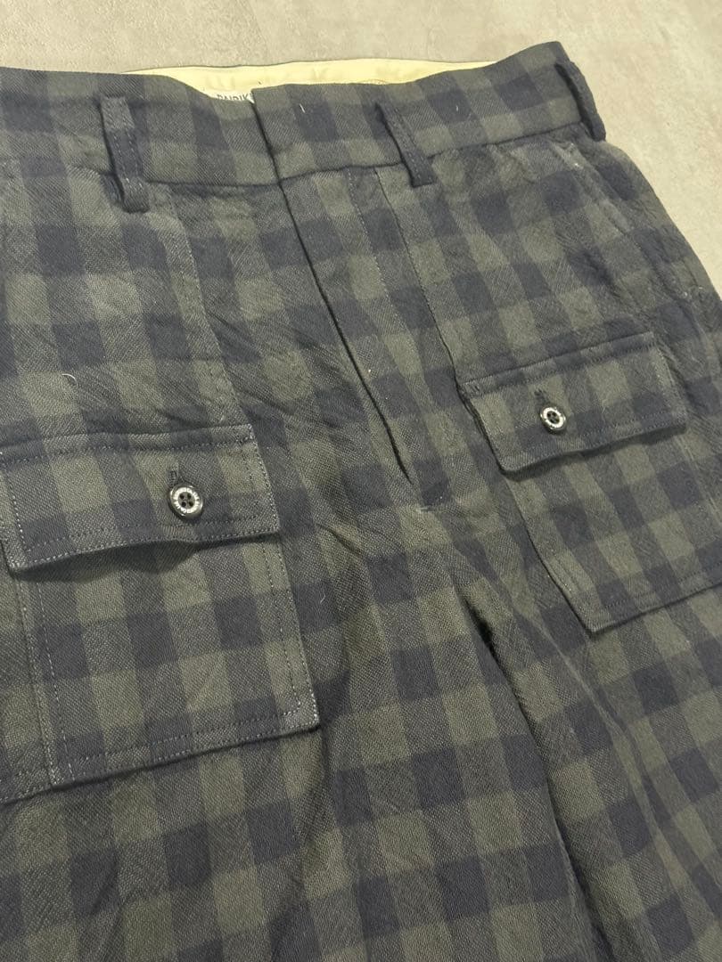 DAIRIKU 22AWバイカー チェック スラックス パンツ