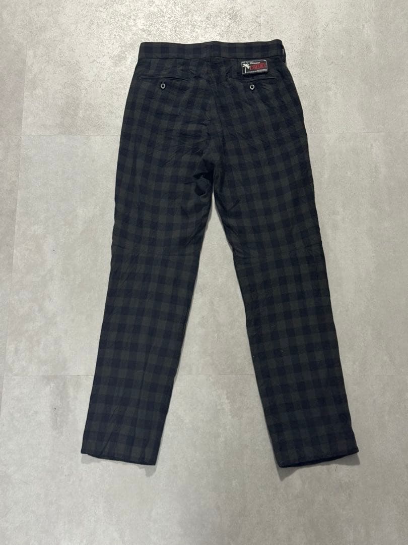 DAIRIKU 22AWバイカー チェック スラックス パンツ