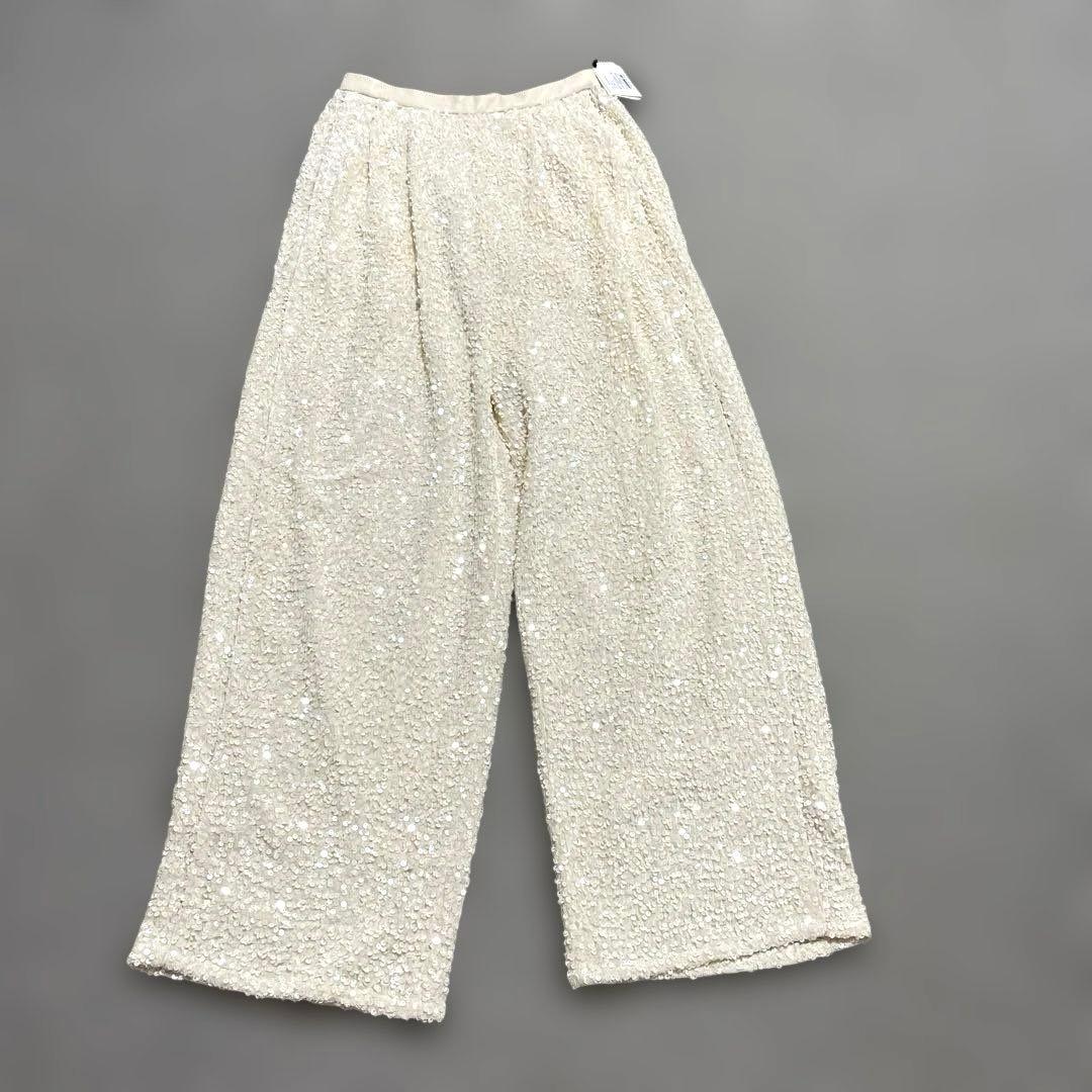 スパンコールワイドパンツ