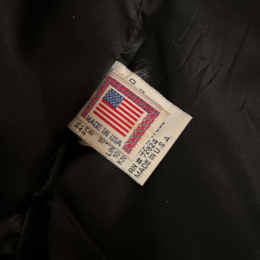 希少！GB SPORTS レザースタジャン ダークネイビー　USA製