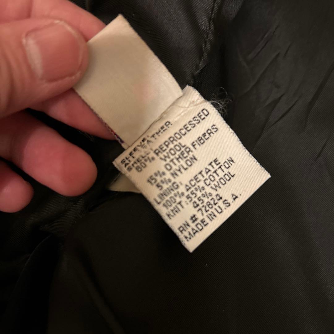 希少！GB SPORTS レザースタジャン ダークネイビー　USA製