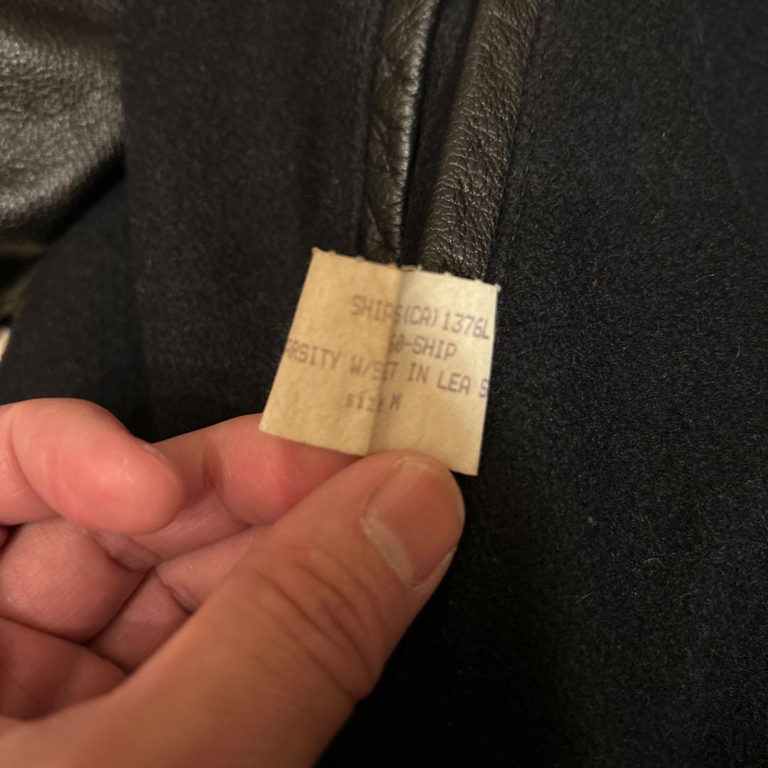 希少！GB SPORTS レザースタジャン ダークネイビー　USA製