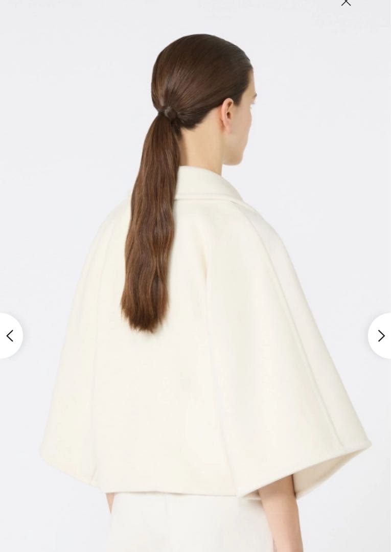 Max Mara 今期Galeaショートケープコート　34ホワイト