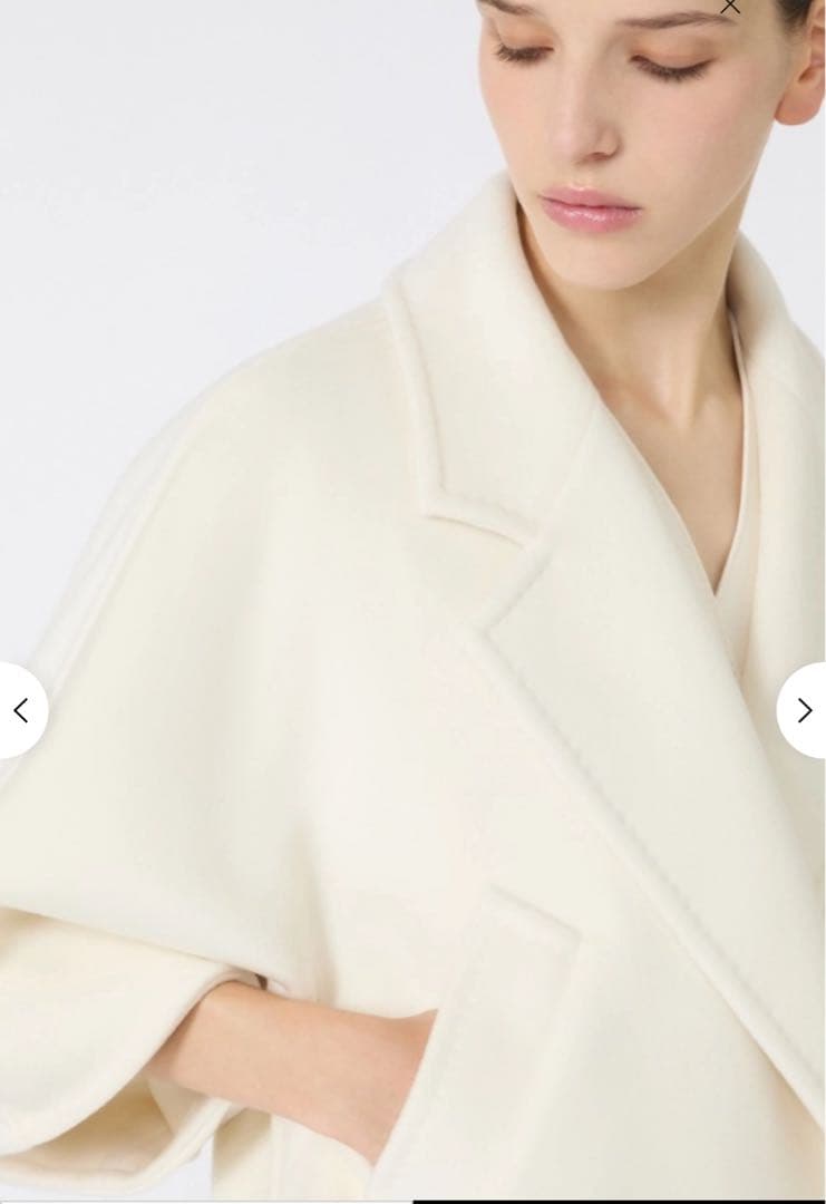 Max Mara 今期Galeaショートケープコート　34ホワイト