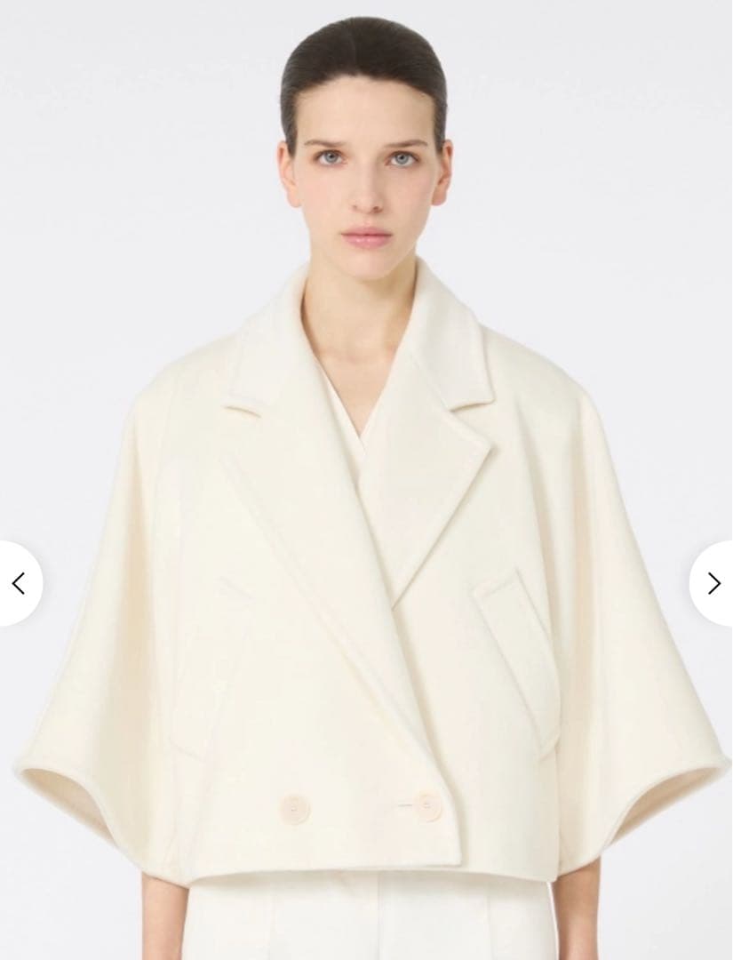 Max Mara 今期Galeaショートケープコート　34ホワイト