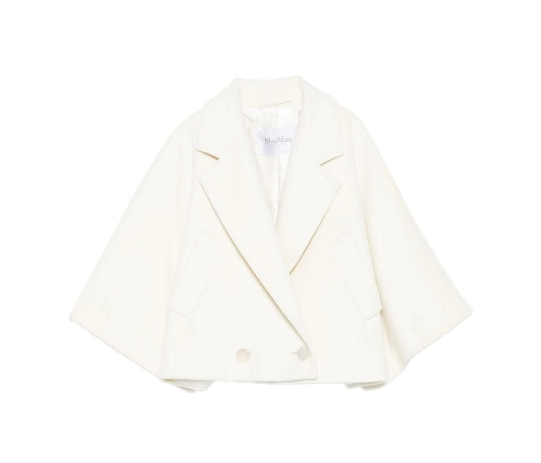 Max Mara 今期Galeaショートケープコート　34ホワイト