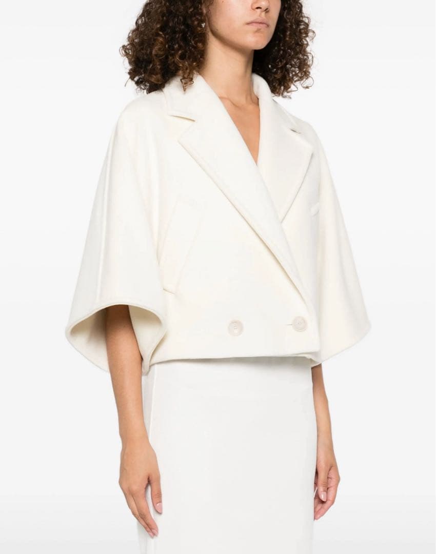 Max Mara 今期Galeaショートケープコート　34ホワイト