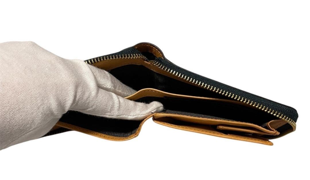 新品 ROCADO ロカド シェルコードバン 二つ折り財布 馬革 ダークグリーン