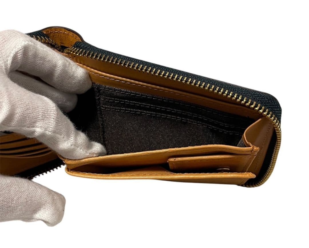 新品 ROCADO ロカド シェルコードバン 二つ折り財布 馬革 ダークグリーン