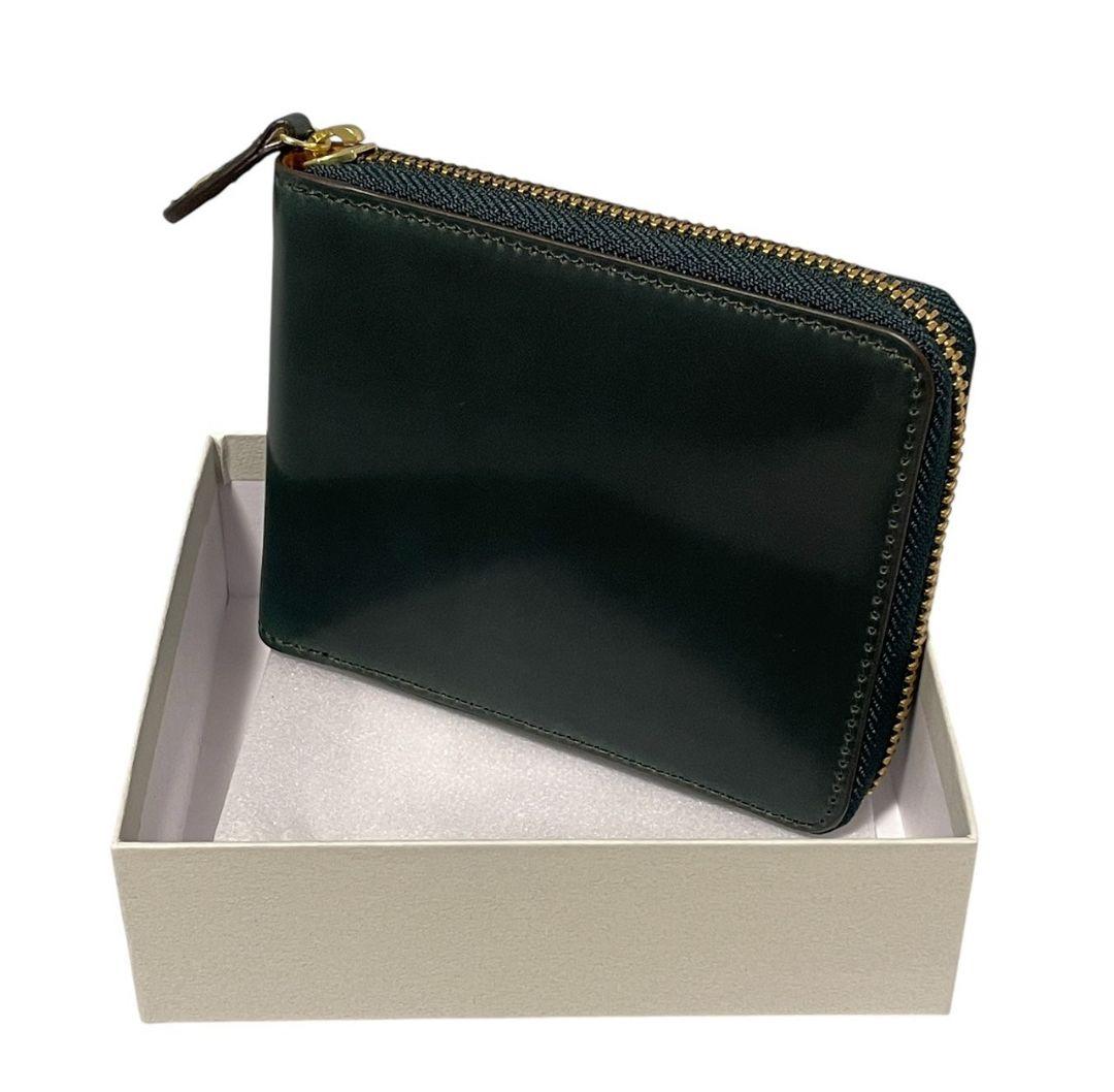 新品 ROCADO ロカド シェルコードバン 二つ折り財布 馬革 ダークグリーン