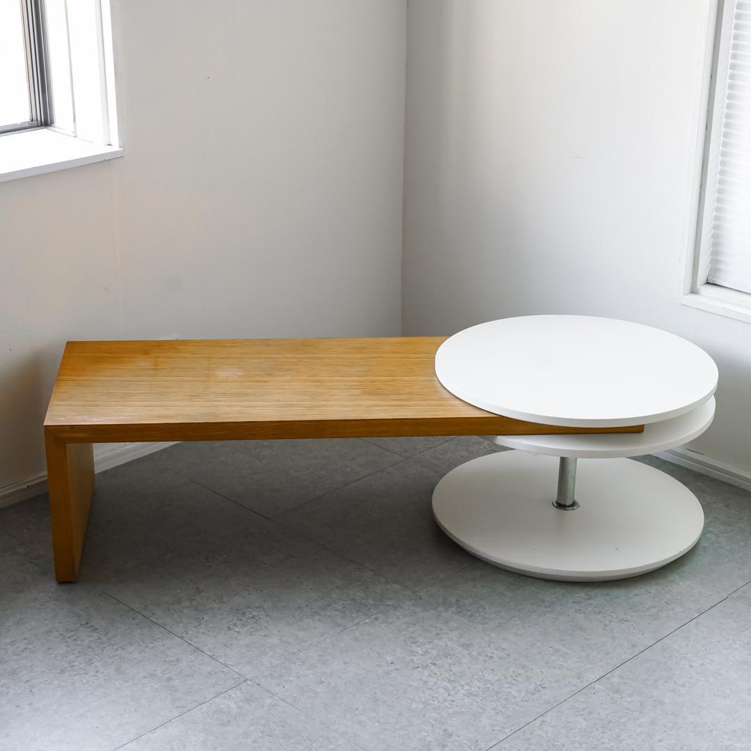 90's 希少 ACTUS 回転ローテーブル/ベンチ ミッドセンチュリーモダン