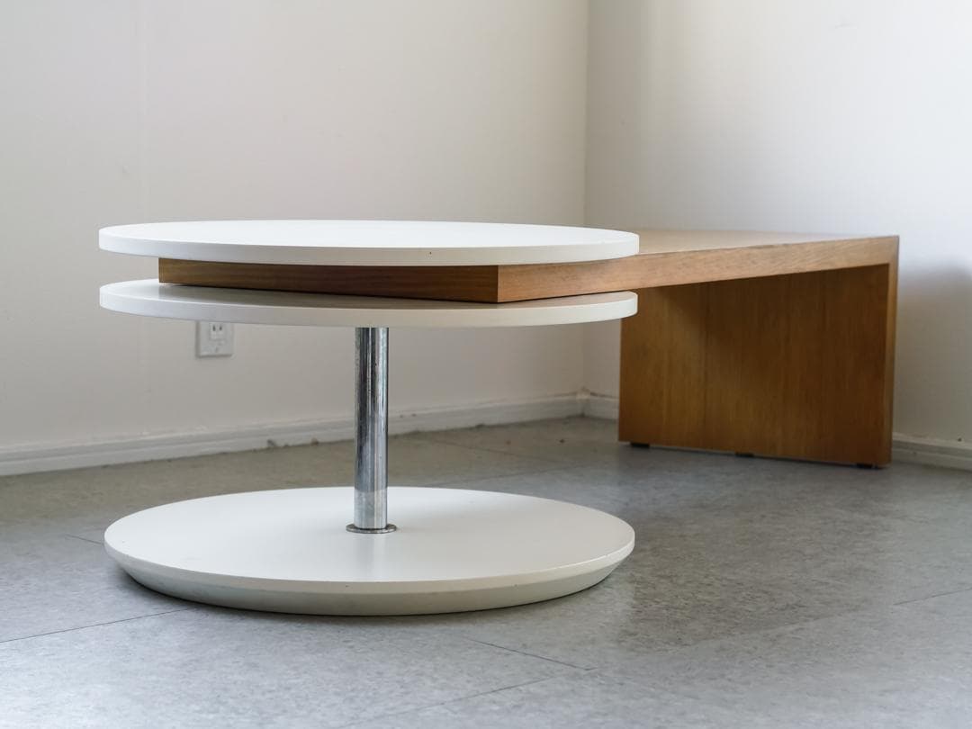 90's 希少 ACTUS 回転ローテーブル/ベンチ ミッドセンチュリーモダン
