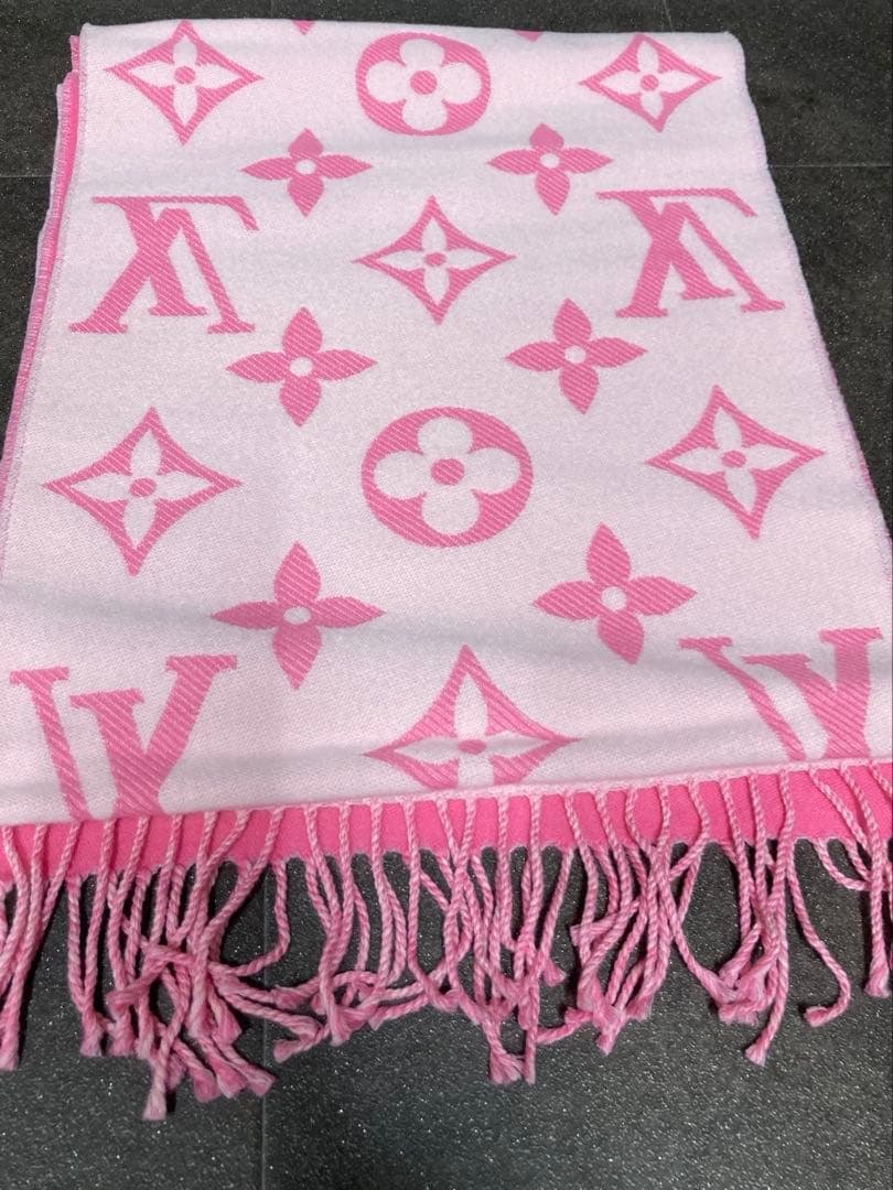 VUITTON マフラー ピンク ルイヴィトン エトール・アメージングラム