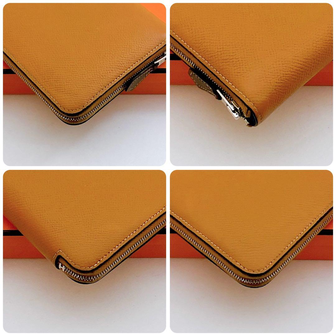 HERMES✨ アザップ シルクイン ゴールド ラウンドファスナー長財布 A刻印