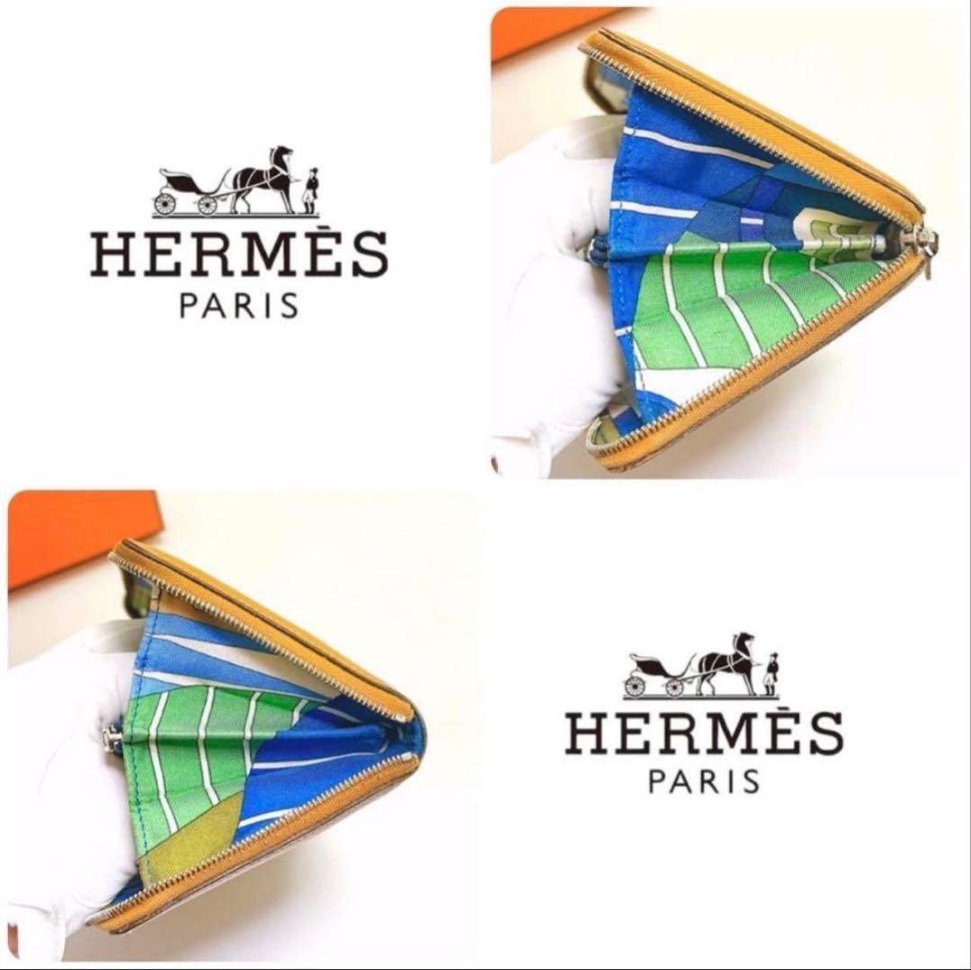 HERMES✨ アザップ シルクイン ゴールド ラウンドファスナー長財布 A刻印