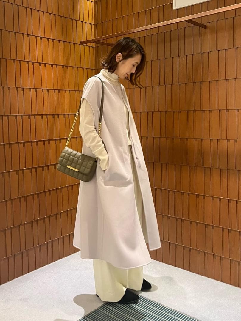 TOMORROWLAND 18万ウールカシミヤライトリバー ベルテッドロングジレ