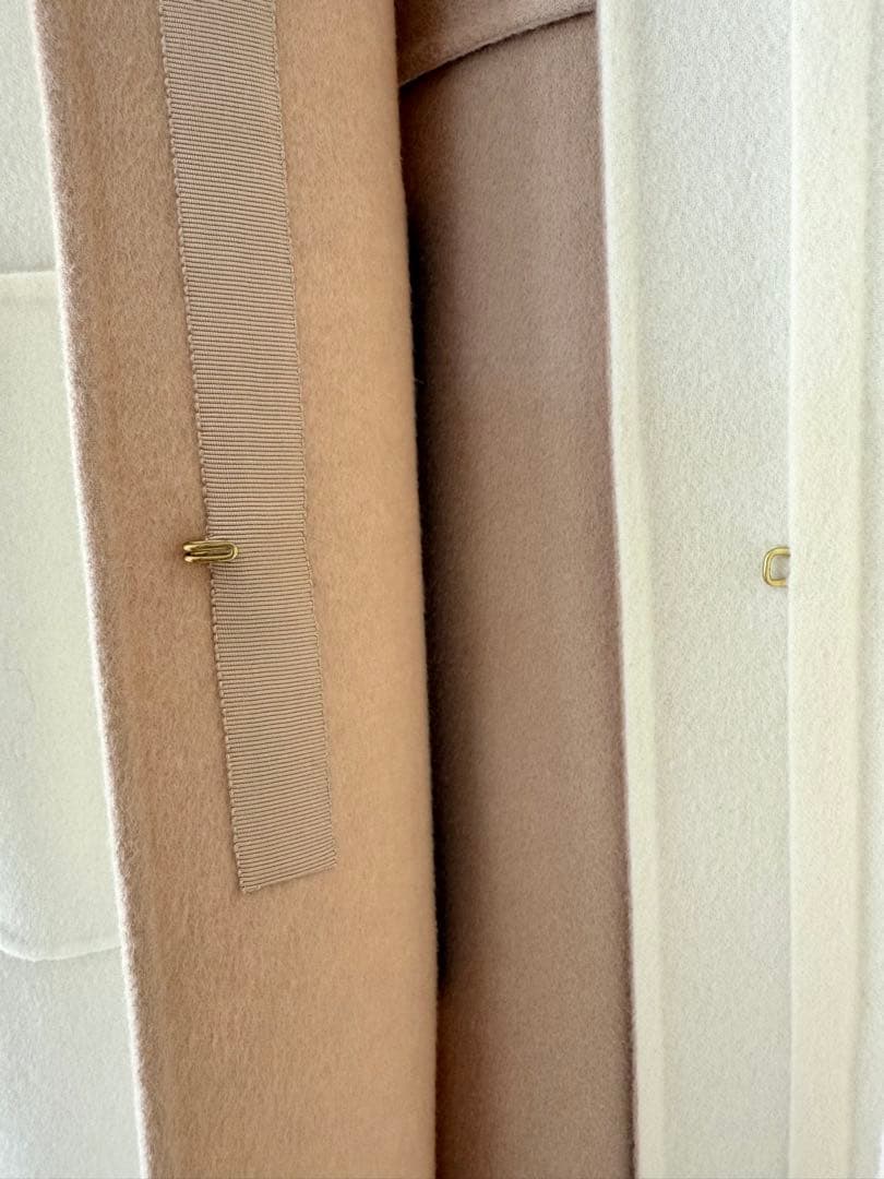 TOMORROWLAND 18万ウールカシミヤライトリバー ベルテッドロングジレ