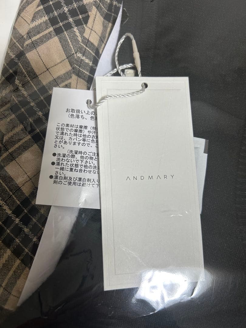 【新品未使用】andmary アンドマリー Juni check dress
