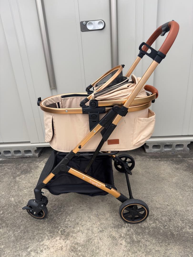 Anjelpet ペットカート　分離型　犬　猫　カーキ