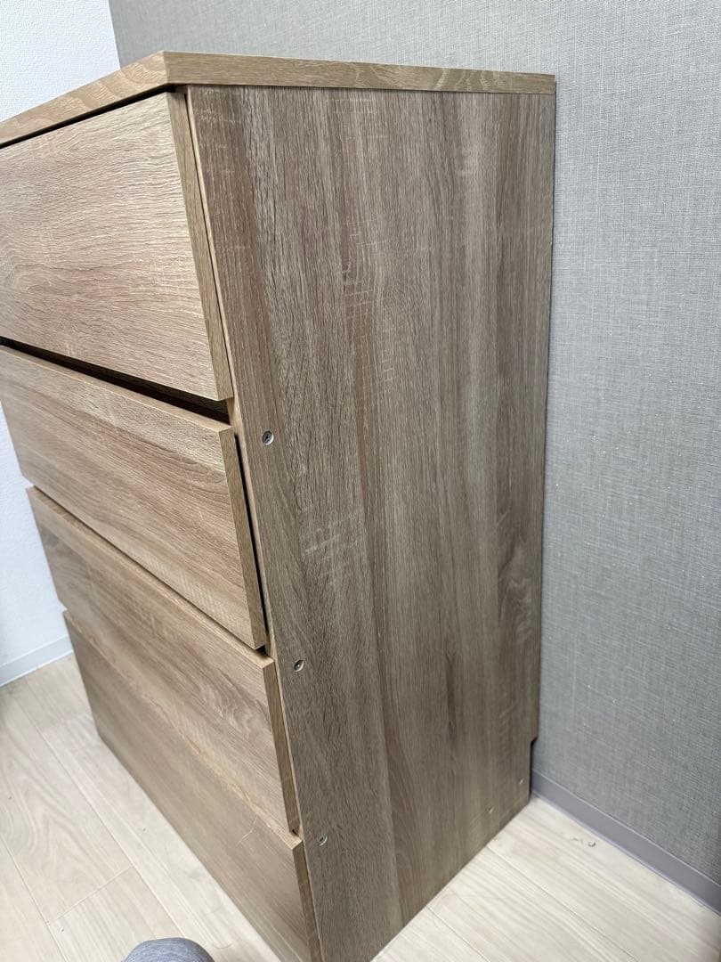 チェスト　4段　ライトナチュラル　ウッドチェスト