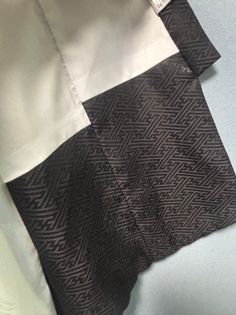 正絹　お宮参り.七五三　黒地 松に鷹兜