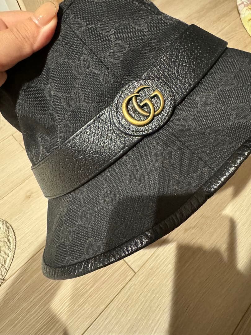 yumi 美品 グッチ フェドラハット GGスプリーム マーモント