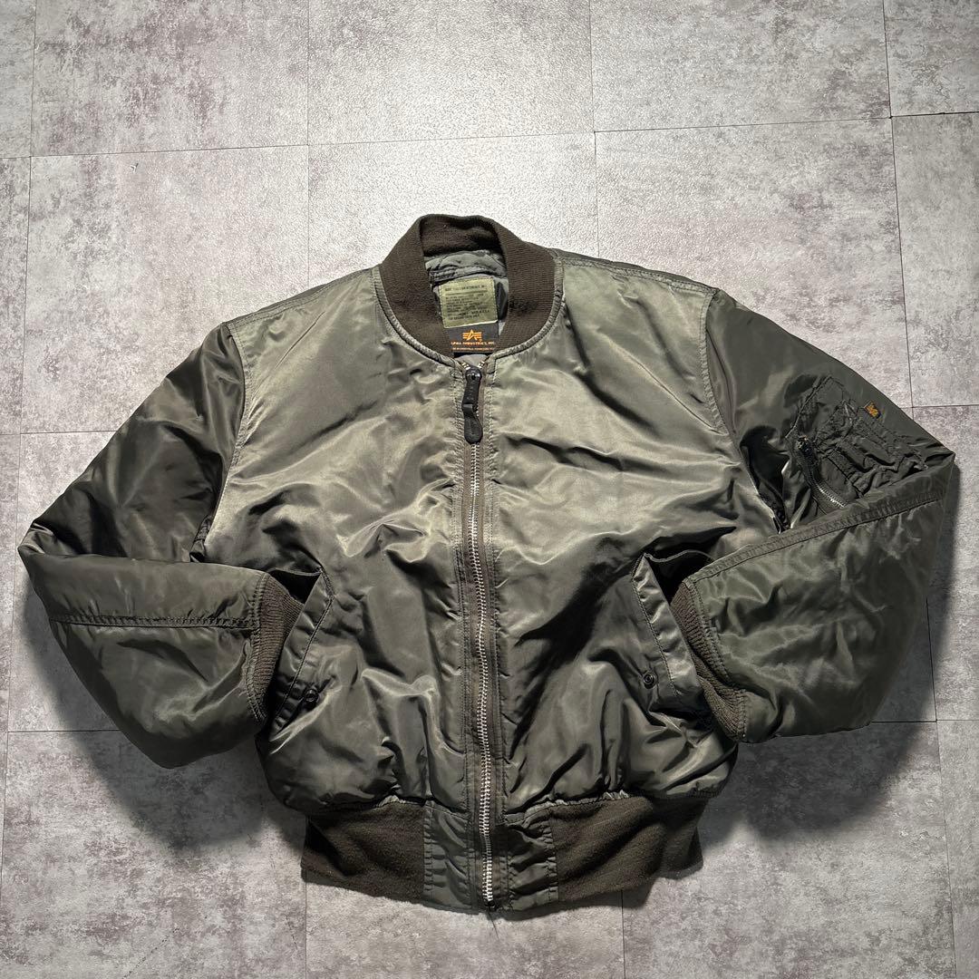90s USA製　alpha ma-1 flight jacket 短丈　L