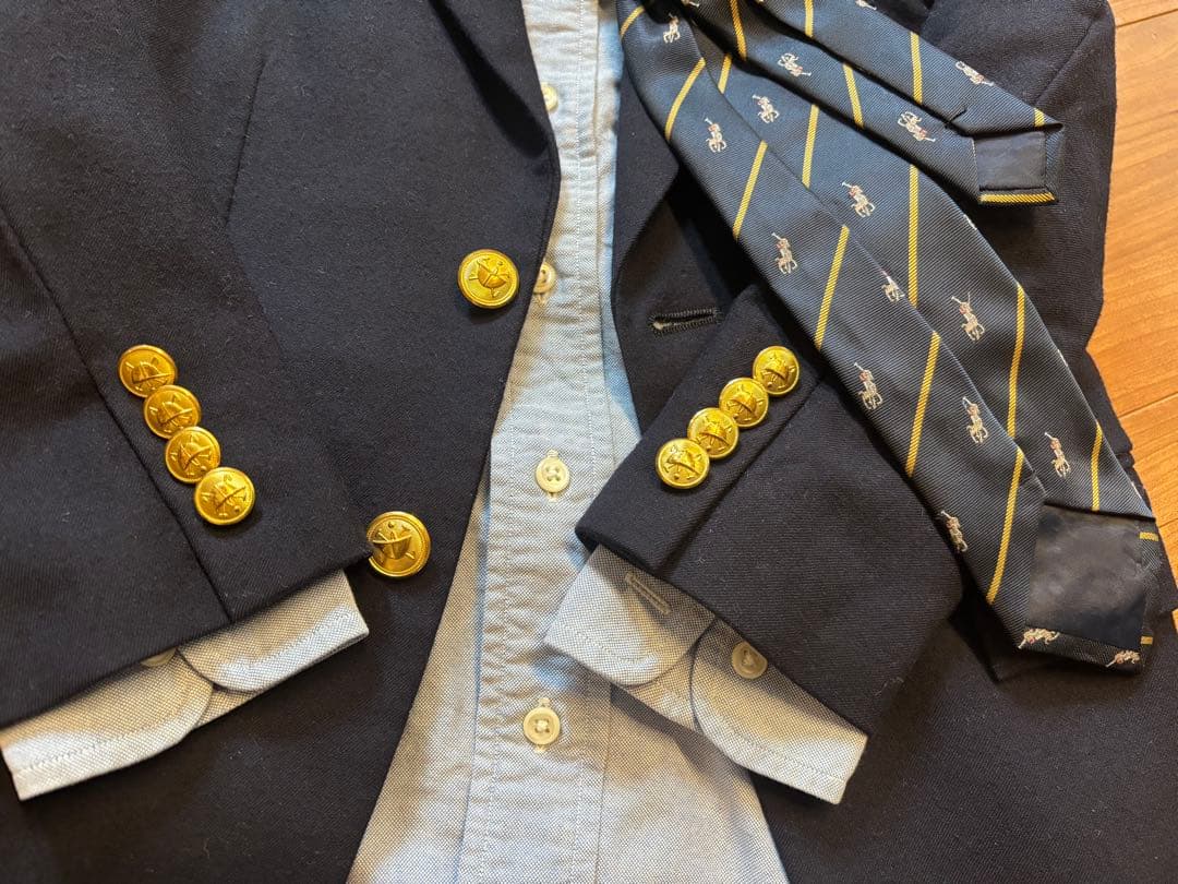 【ラルフローレン120cmスーツ5点】スーツ上下、ネクタイ、シャツ、靴20cm