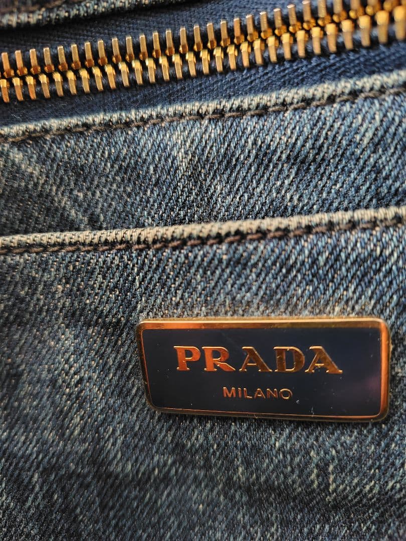 ♥*️様 PRADA　プラダ　 デニム　トートバッグ　カナパ