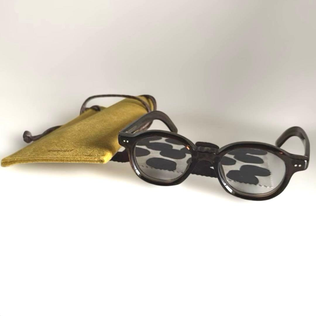 【美品】guepard　サングラス　アセテート　gp10　度なし　ケース付き