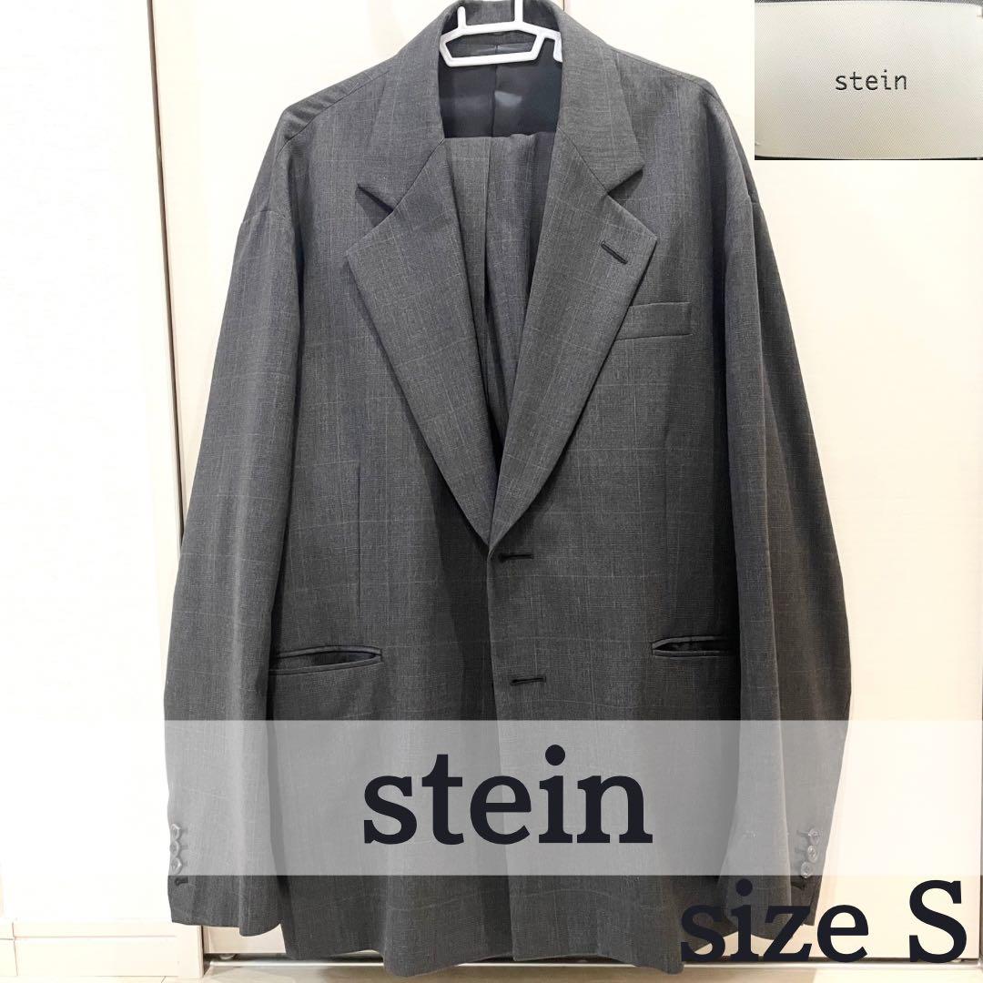 【美品】steinシュタイン テーラードジャケットセットアップ Sサイズ グレー