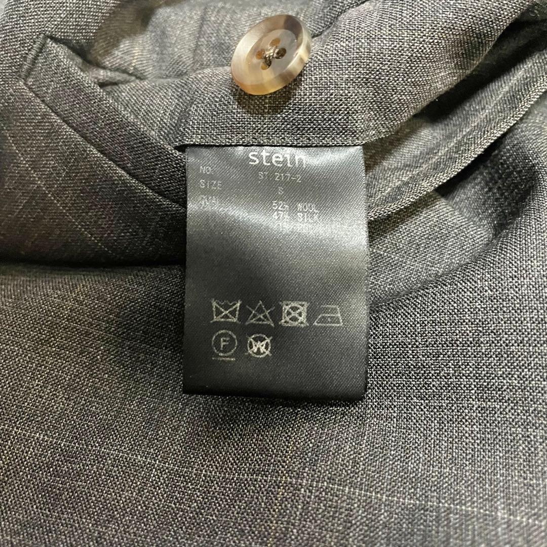 【美品】steinシュタイン テーラードジャケットセットアップ Sサイズ グレー