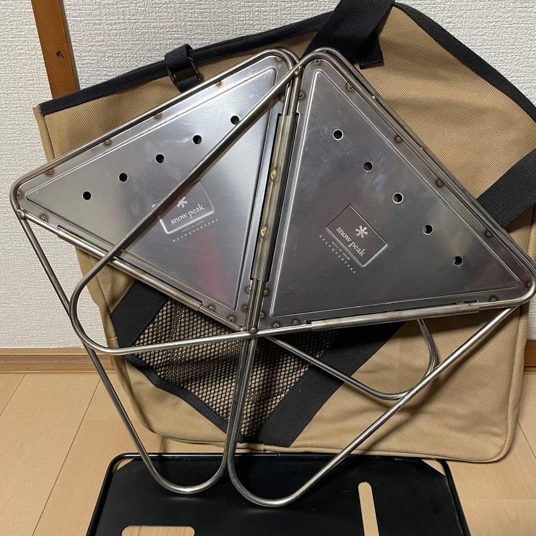 【美品】スノーピーク　焚き火台Mスターターセット　グリルブリッジ付