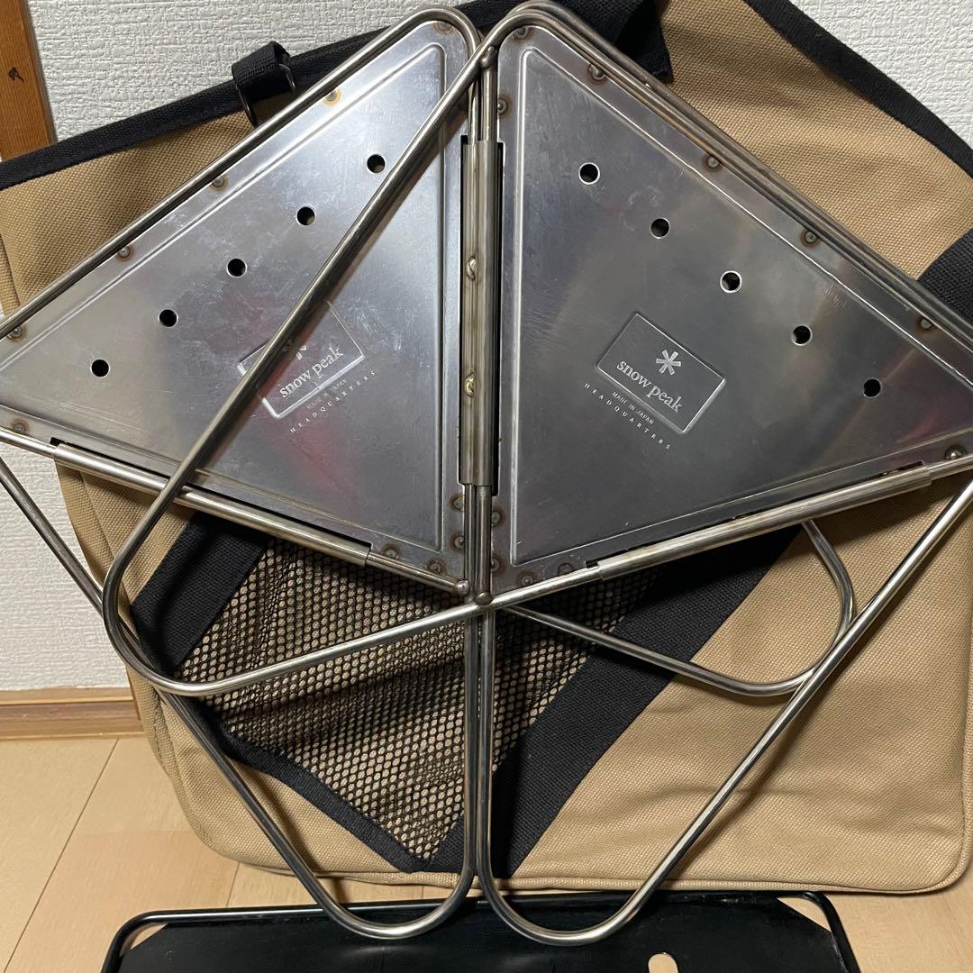 【美品】スノーピーク　焚き火台Mスターターセット　グリルブリッジ付