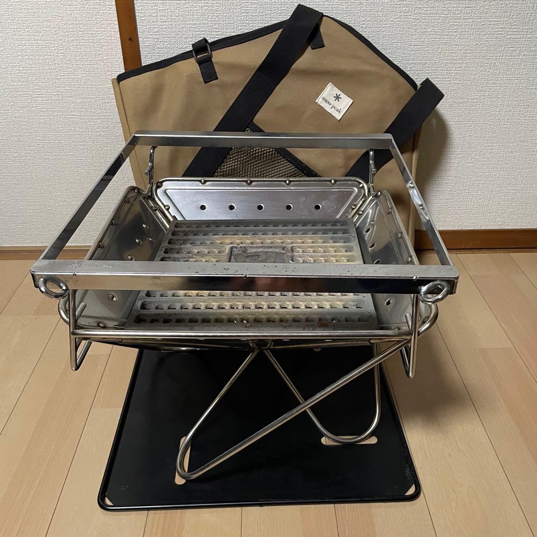 【美品】スノーピーク　焚き火台Mスターターセット　グリルブリッジ付