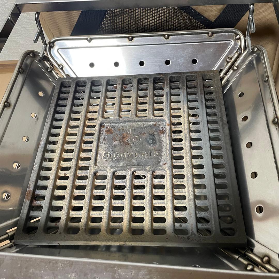 【美品】スノーピーク　焚き火台Mスターターセット　グリルブリッジ付