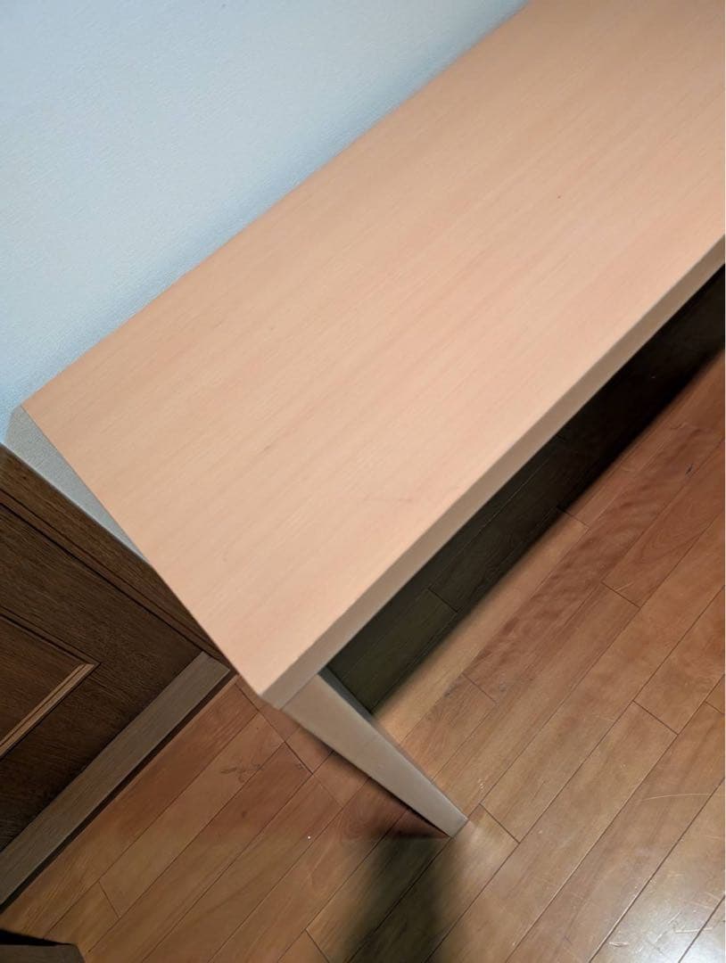 【送料込】無印良品 MUJI ブナ材 長机 作業机 事務机 天然木