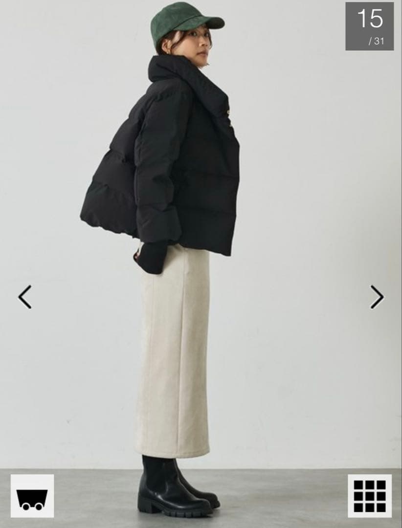 COCO❀abahouse mavie 袖リブシームレススタンドダウン４０