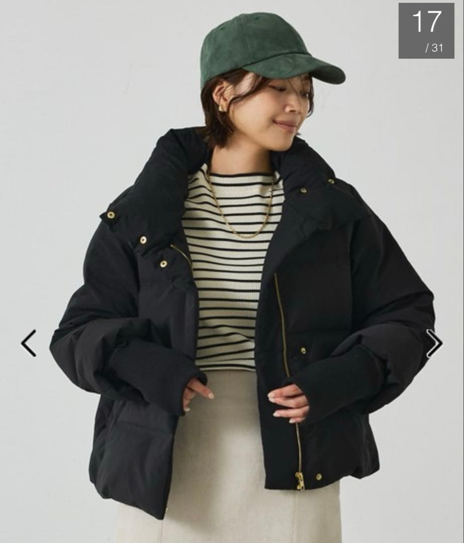 COCO❀abahouse mavie 袖リブシームレススタンドダウン４０