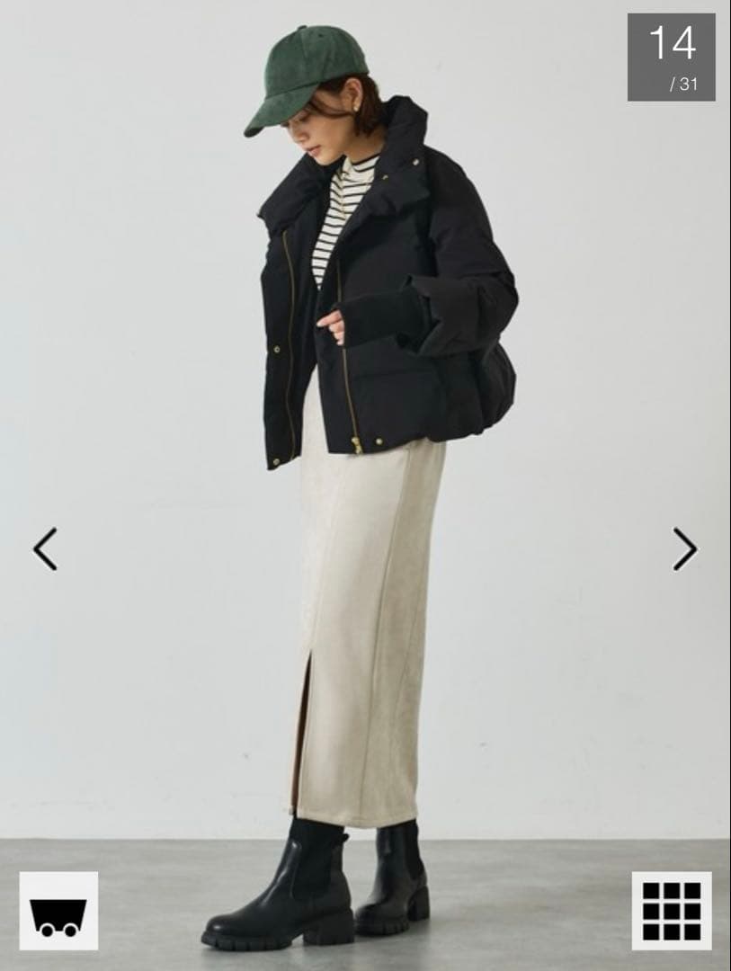 COCO❀abahouse mavie 袖リブシームレススタンドダウン４０