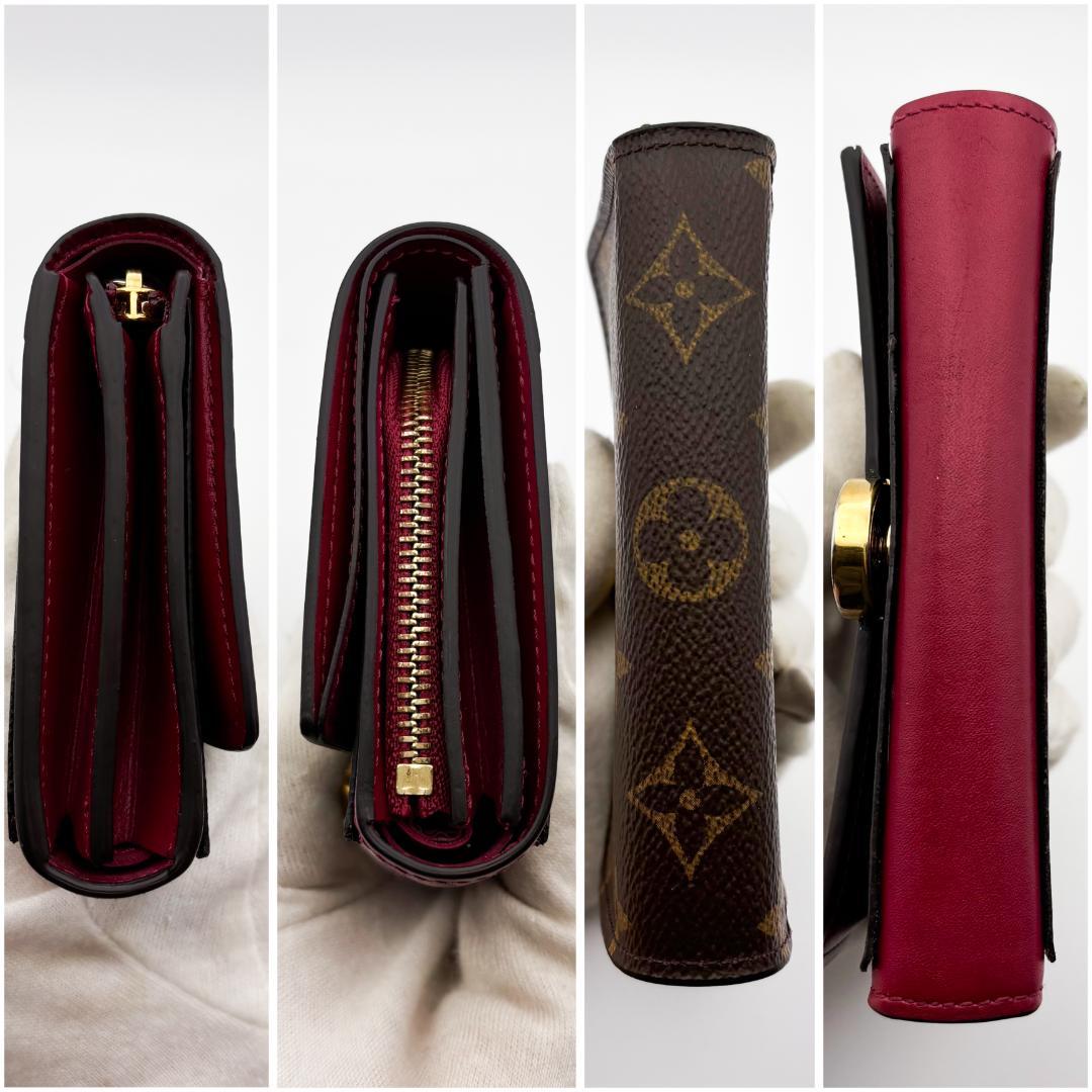 みぃ ルイヴィトン ポルトフォイユ フロール コンパクトフューシャ