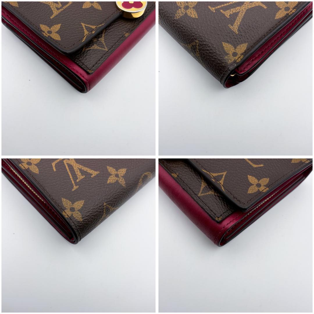 みぃ ルイヴィトン ポルトフォイユ フロール コンパクトフューシャ