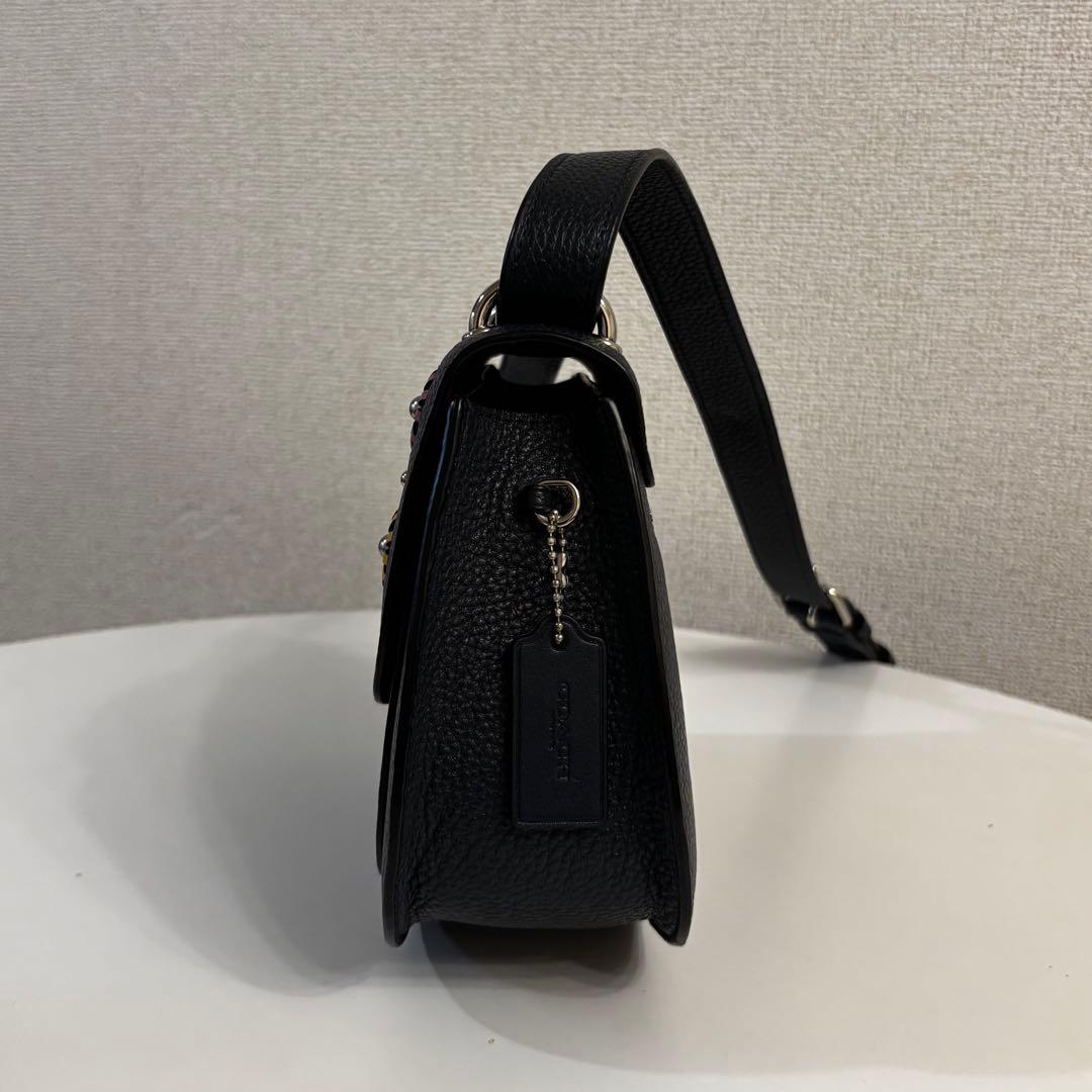 coach 花柄 レザー ショルダーバッグ