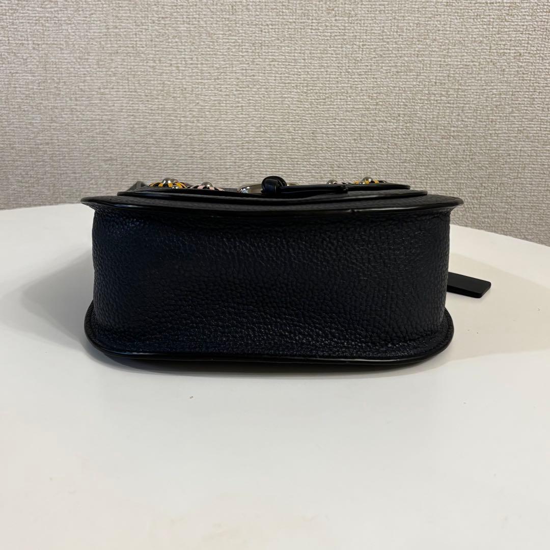 coach 花柄 レザー ショルダーバッグ