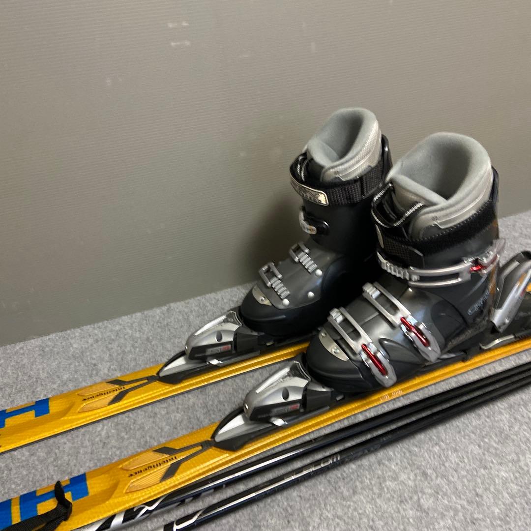 ★メンテナンス済　大人スキーセット　板163cm ブーツ26〜26.5cm