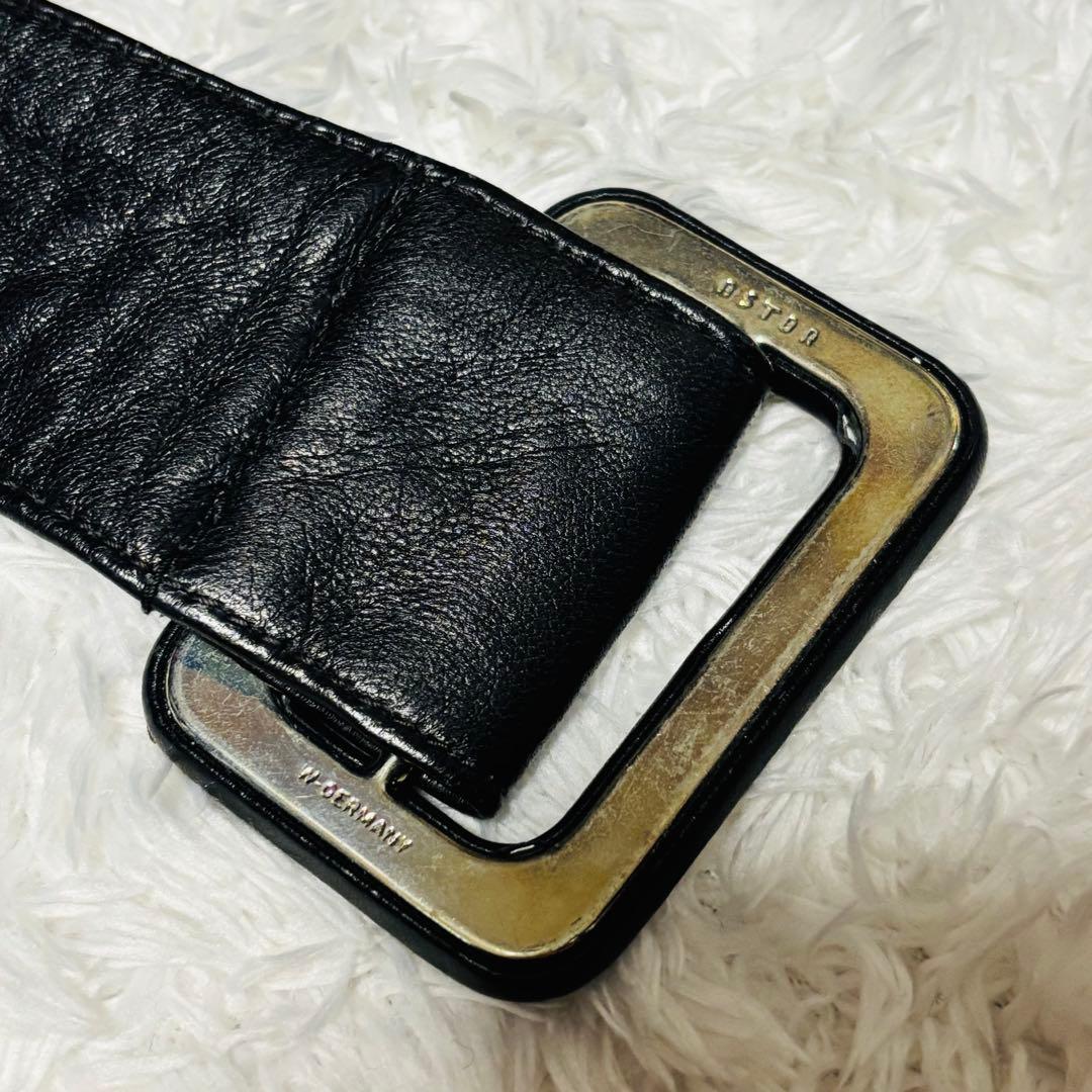 希少 LANCEL トレンチコート ラムレザー 羊革 ブラック 本革 総柄 M