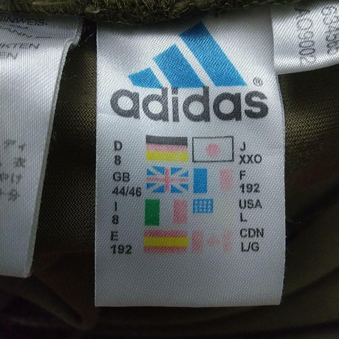 激レア☆アディダス 刺繍ロゴ フリース トラックパンツ 3L カーキ