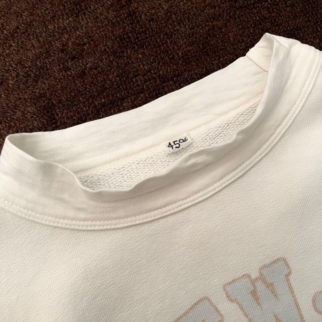 45R■裏毛のデッキプリントパフスウェット サイズ2