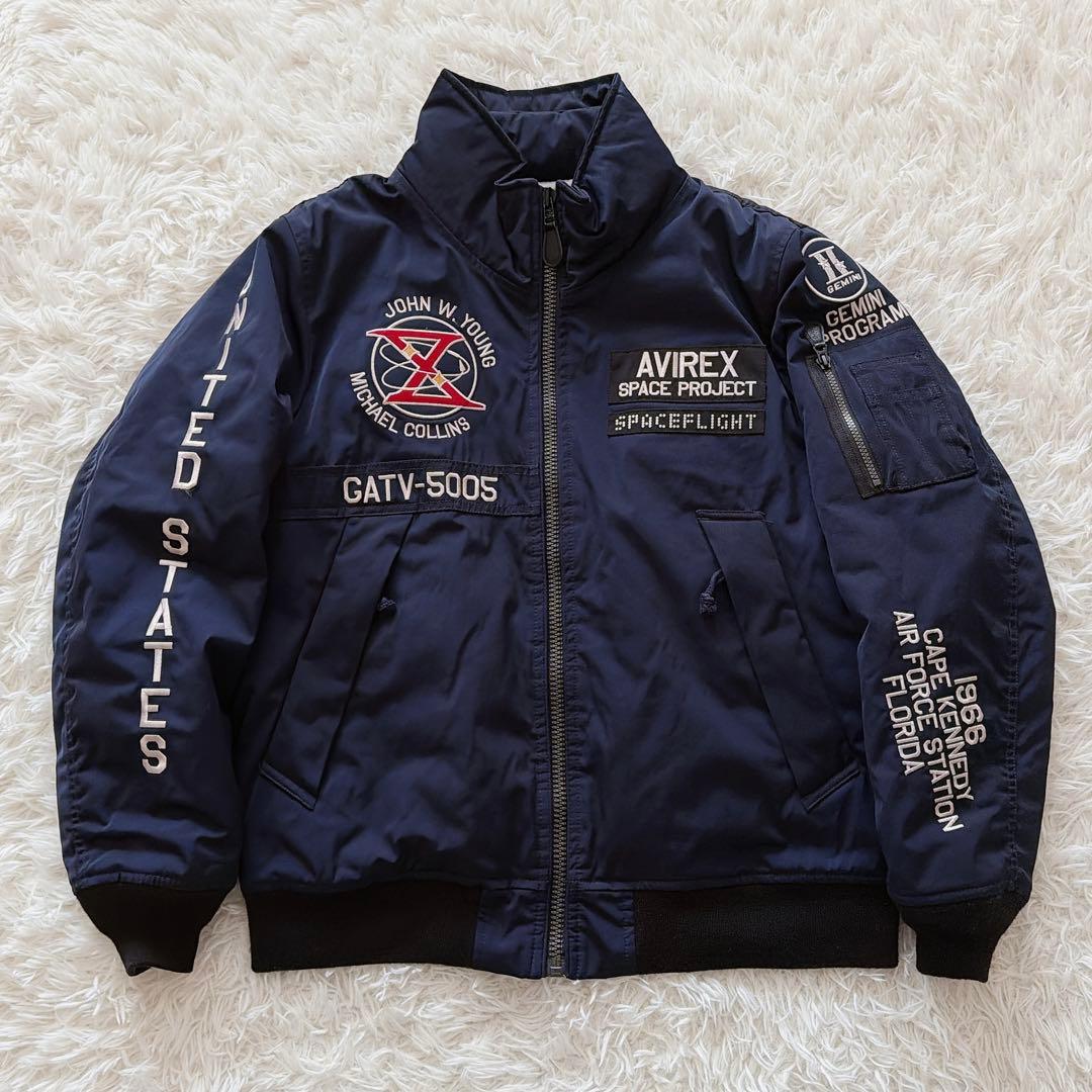 2XLサイズ AVIREX 中綿入り MA-1 フライトジャケット ビッグサイズ